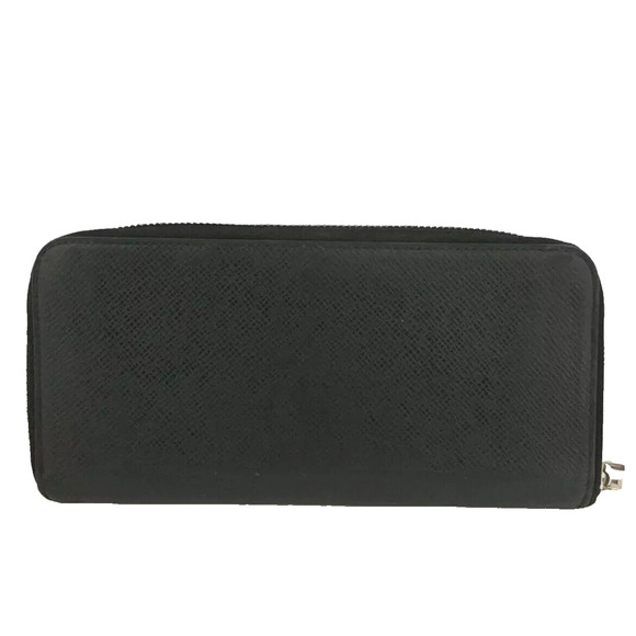 Authentic Louis Vuitton LV Taiga Leather Black Zippy Around Long Wallet Ardoise - Picture 4 of 11